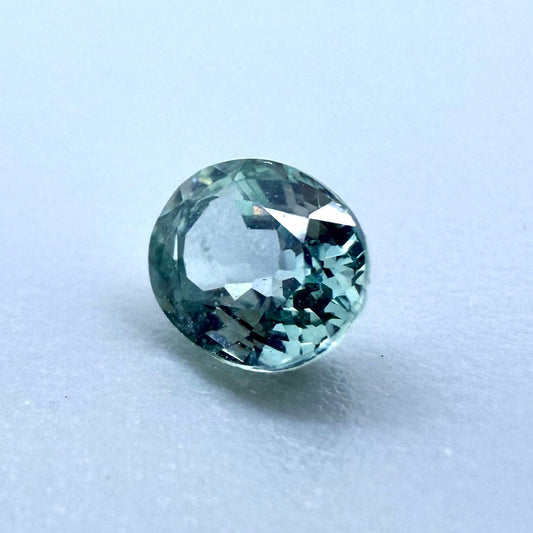 Turquoise Sapphire Oval 0.6 Ct