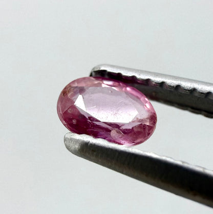 Pale Pink Ruby Oval 0.22 Ct