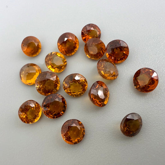 Hessonite Lot Round 6.8 Ct