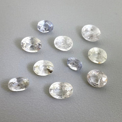 Multi Color (Blue, Yellow, White) Sapphire Lot Oval 1.73 Ct
