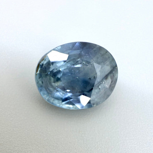 Pale Blue Sapphire Oval 3.41 Ct