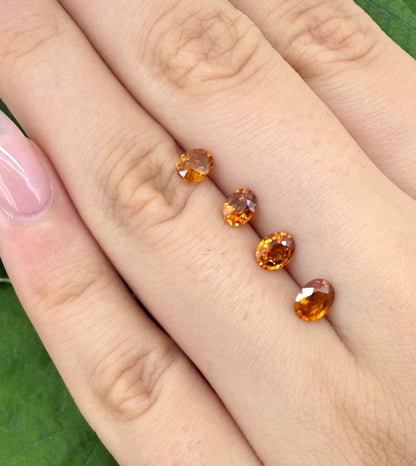Hessonite Set Oval 1.4 Ct