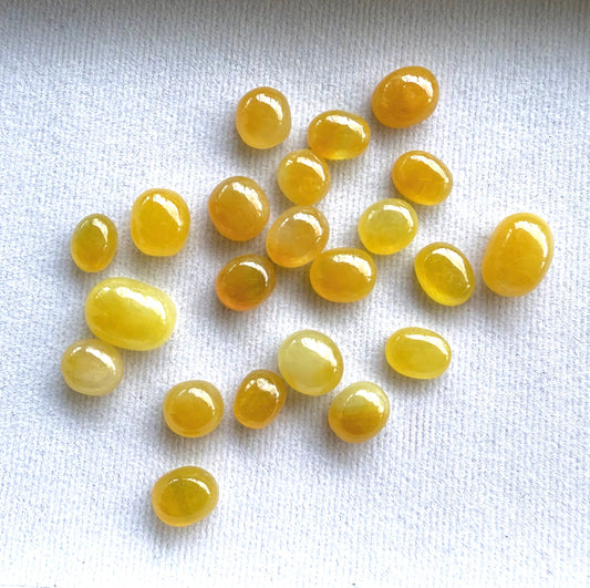Yellow Hues Sapphire Lot Cabochon 137.20 Ct