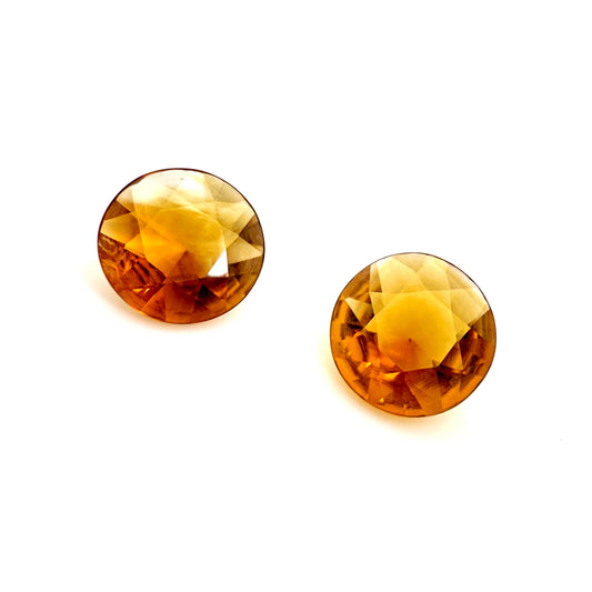 Madeira Citrine Set Round 6.9 Ct