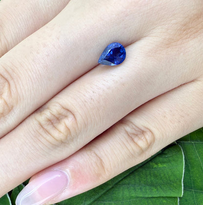 Vibrant Blue Sapphire Pear 1.13 Cts