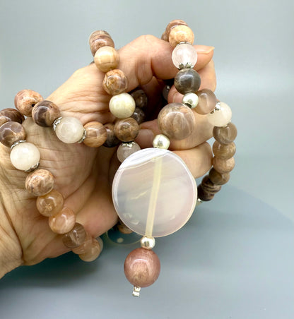 Mala ‘Sunstone & Rose Quartz’