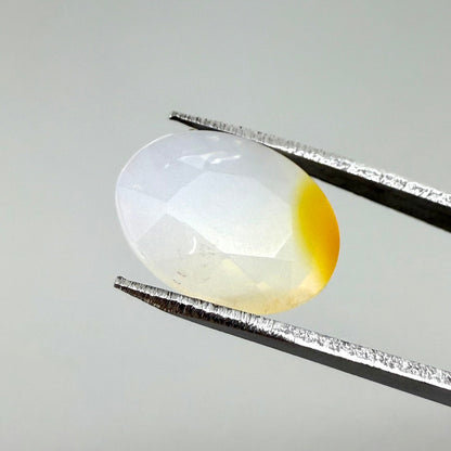 Bi-Color (Milky White, Orange) Opal Oval 2.28 Ct