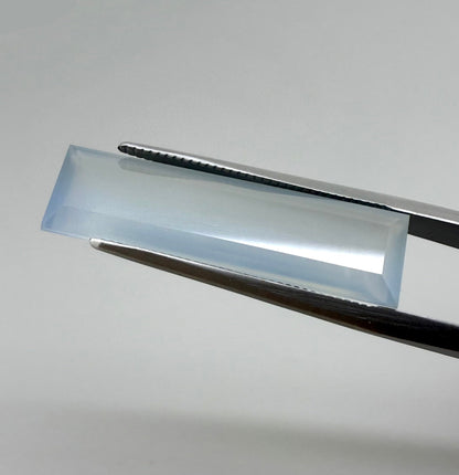Blue-Grey Hues Chalcedony Baguette 7.45 Ct