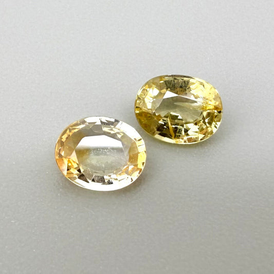 Multi Color (White, Yellow, Orange) Sapphire Set 1.65 Ct