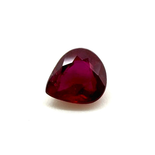 Pinkish Red Ruby Pear 0.97 Ct