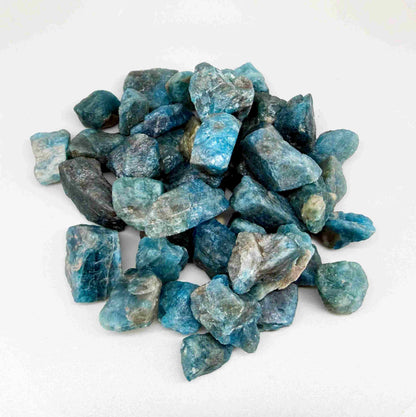 Natural apatite rough lot gemstones, green to blue-green apatite
