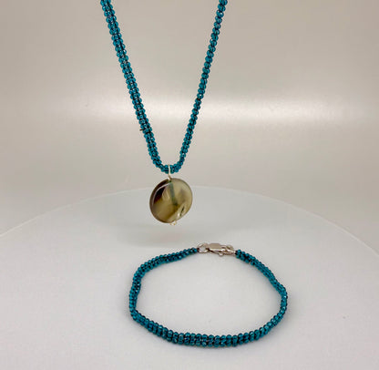 Fine Apatite  gemstone beads Necklace & Bracelet
