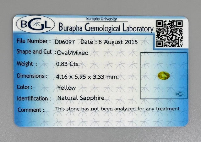 Vivid Orange-Yellow Sapphire Oval - 0.83 Ct