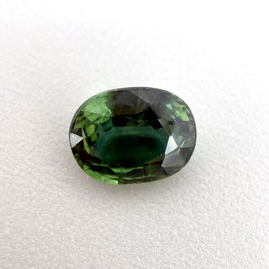 Green Sapphire Oval 0.56 Ct