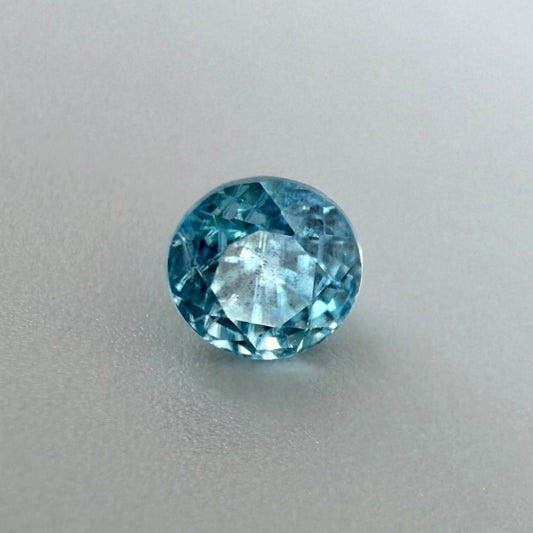 Blue Zircon Round 0.86 Ct