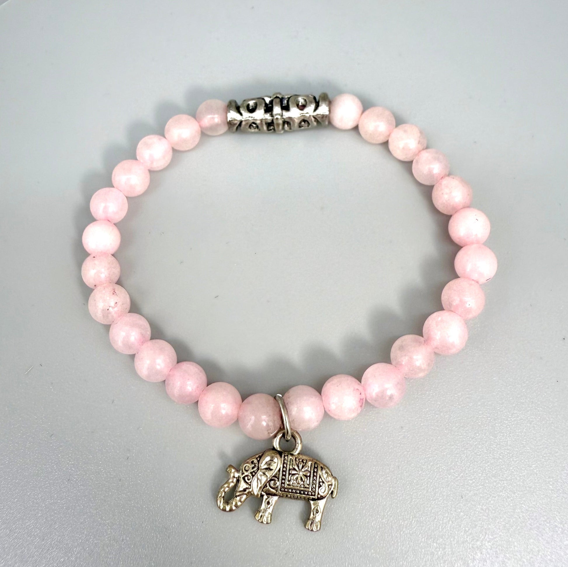 Rose Quartz Gemstone Bead Bracelet