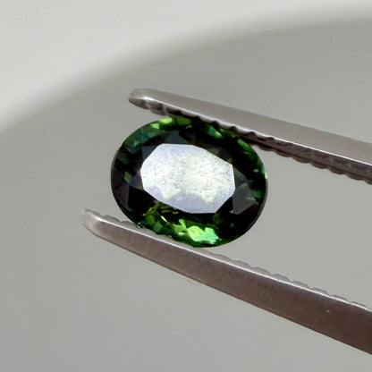 Green Hues Sapphire Oval 0.48 Ct