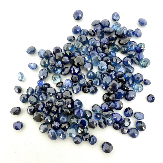 Multi-Blue Hues Sapphire Lot Round 15.27 Ct