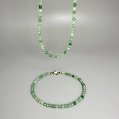 Fine Aventurine gemstone beads Necklace & Bracelet