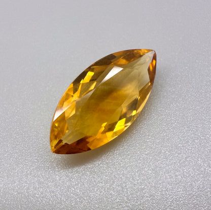 Light Orange Amber Hues Citrine Marquise 6.9 Ct