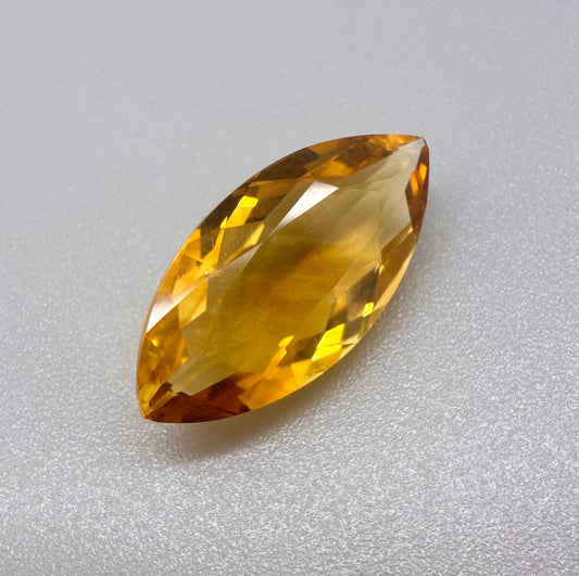 Light Orange Amber Hues Citrine Marquise 6.9 Ct