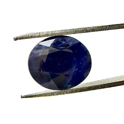 Dark Blue Sapphire Oval 3.87 Ct