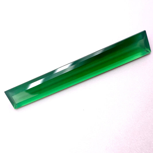 Vibrant Green Chalcedony Baguette 11.67 Ct
