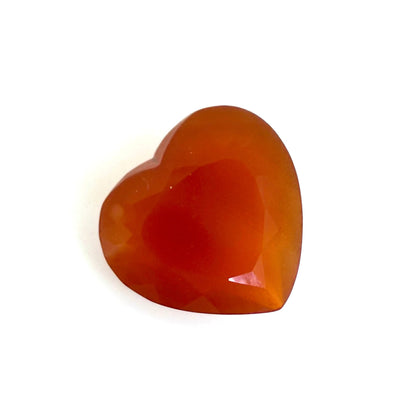 Fiery Orange Chalcedony Heart 3.88 Ct