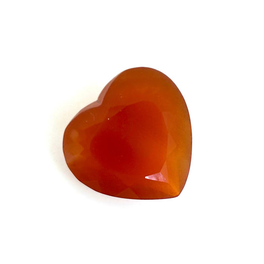 Fiery Orange Chalcedony Heart 3.88 Ct