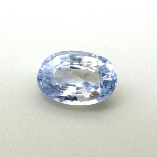 Pale Blue Sapphire Oval 0.63 Ct