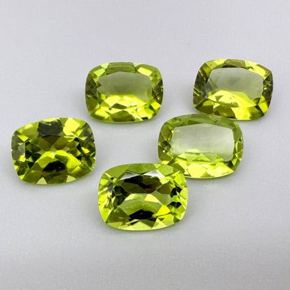 Yellow Green Peridot Lot Cushion 6.6 Ct