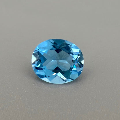 Swiss Blue Topaz Oval 2.84 Ct