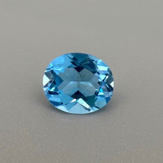 Swiss Blue Topaz Oval 2.84 Ct