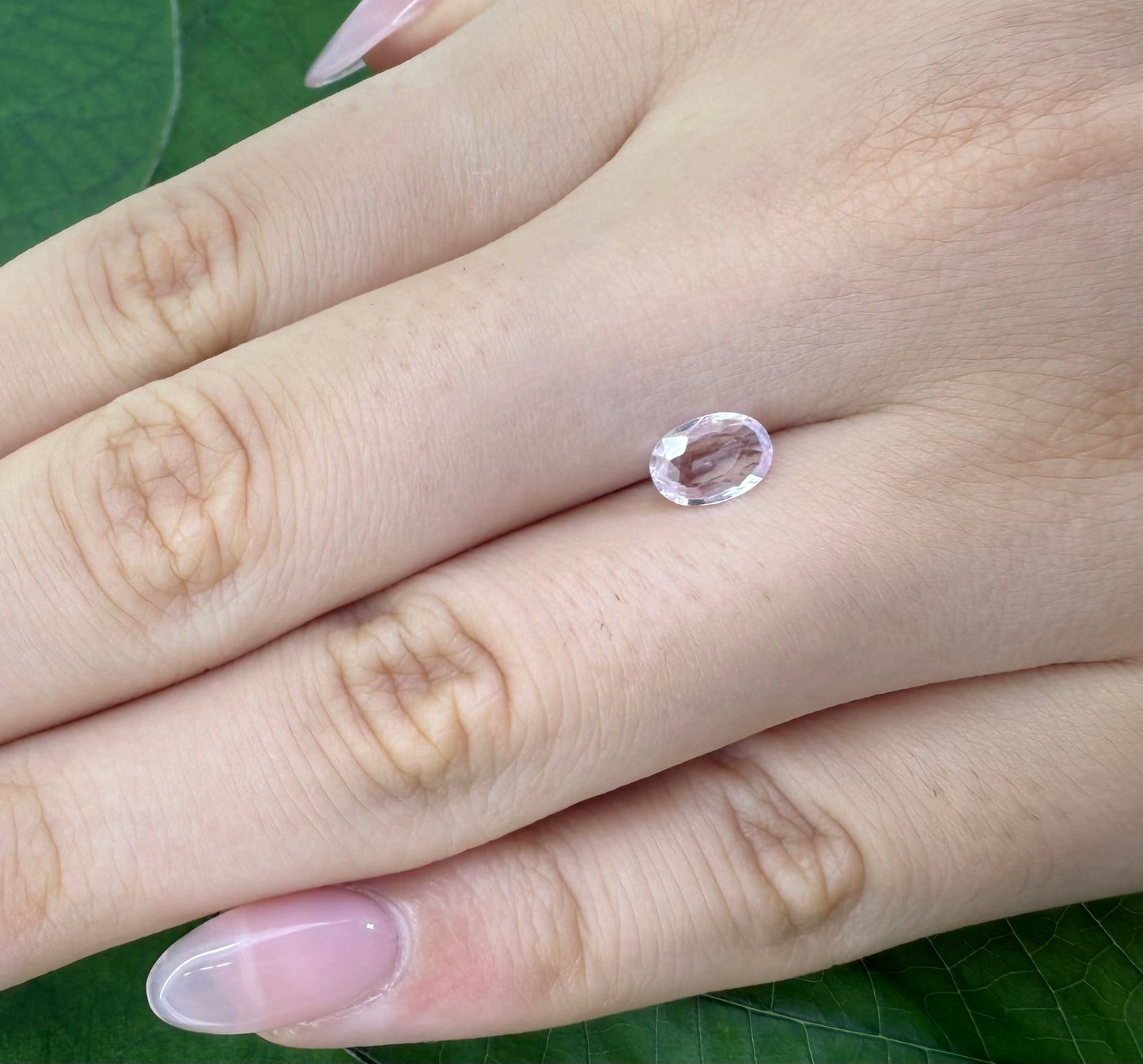 Very Pale Pink Sapphire Oval 0.65 Ct
