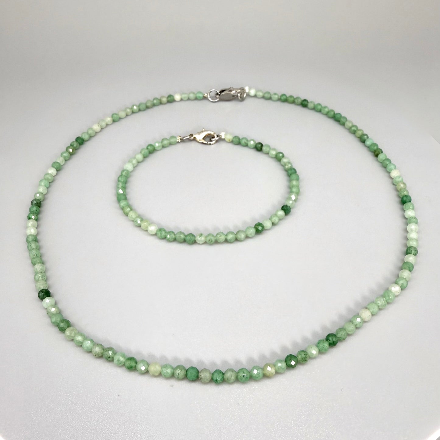 Fine Aventurine gemstone beads Necklace & Bracelet