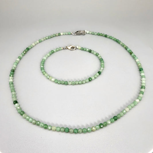 Fine Aventurine gemstone beads Necklace & Bracelet