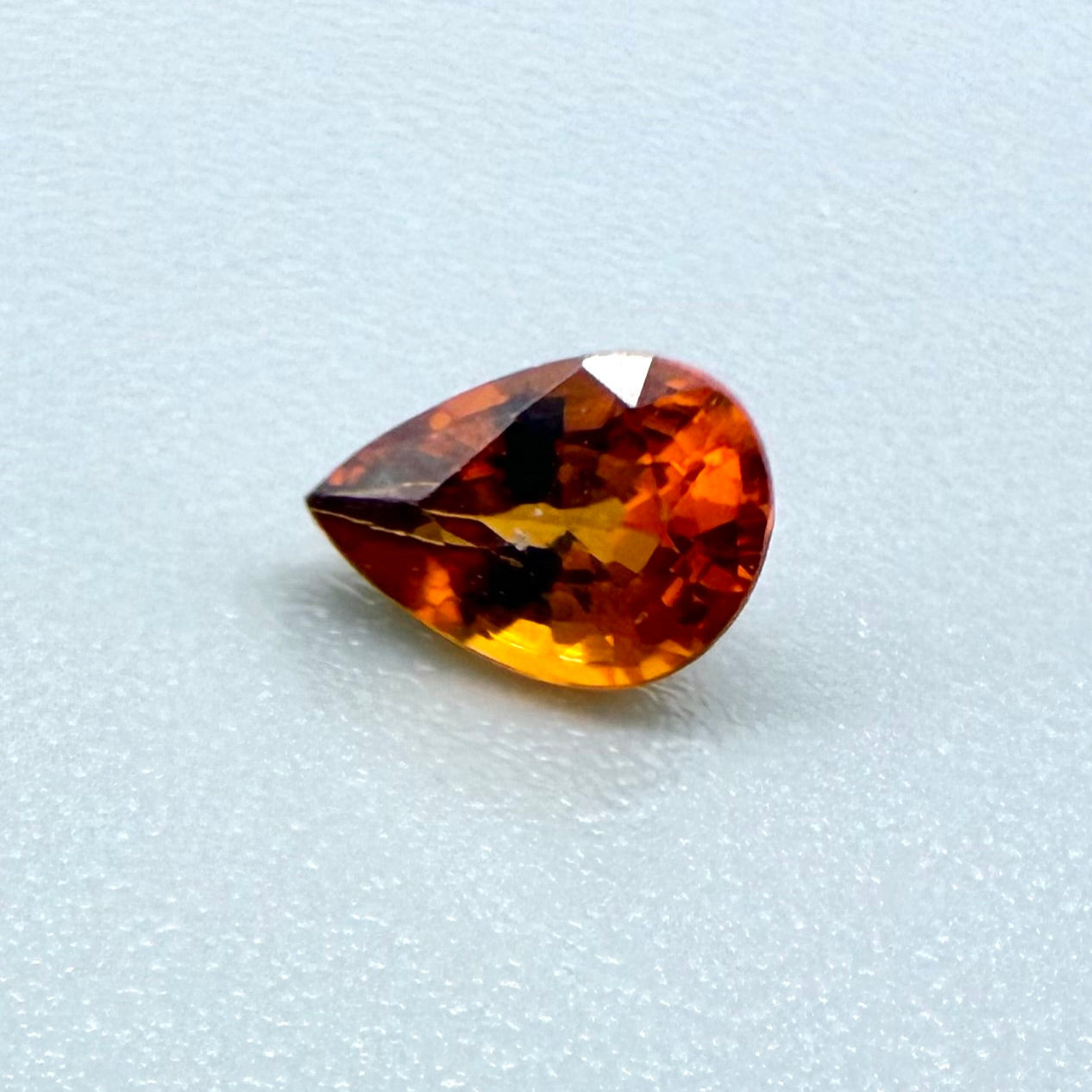 Fiery Orange Spessartine Pear 0.49 Ct