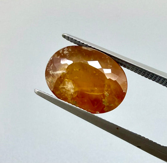 Dark Orange Fire Opal Oval 5.4 Ct