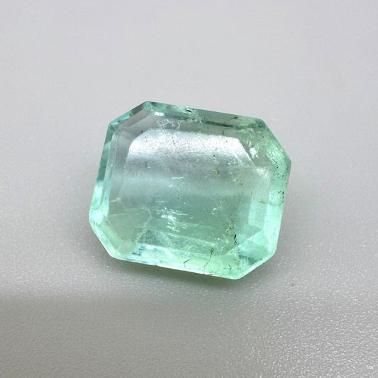 Pastel Turquoise Fluorite Emerald cut 17.9 Ct