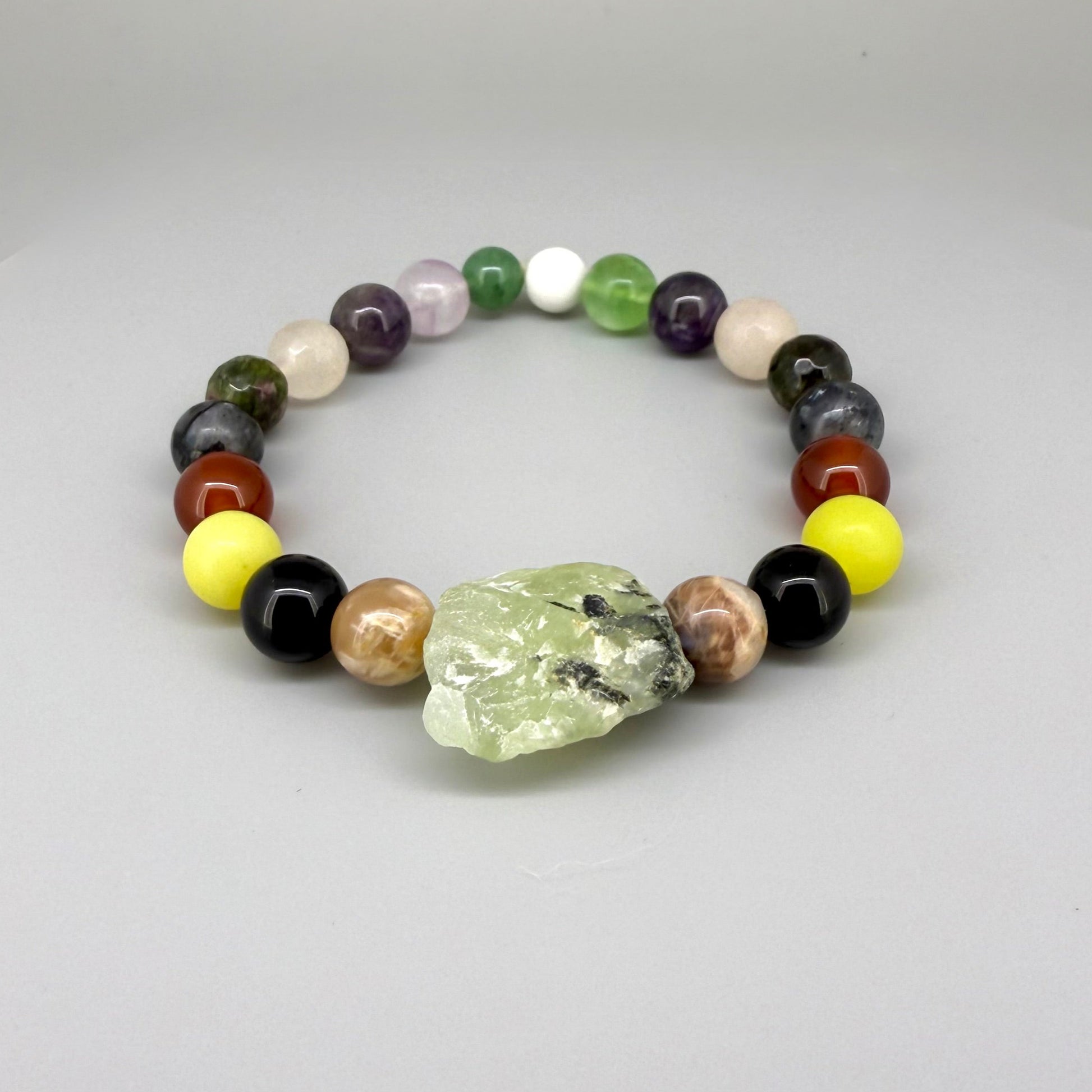 Birthday Bracelets made of natural gemstones, seven designs for each day of the week, handmade spiritual jewelry.