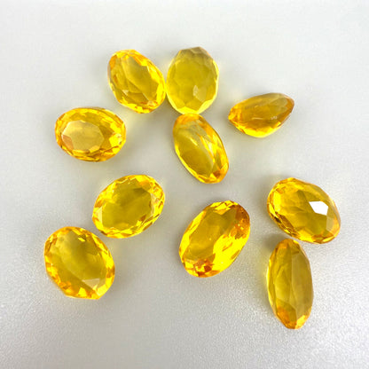 Vibrant Orange-Yellow Citrine Lot Oval 92.82 Ct