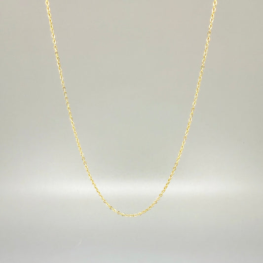 44 cm gold tone stainless steel chain, polished finish, perfect for pairing with gemstone pendants.