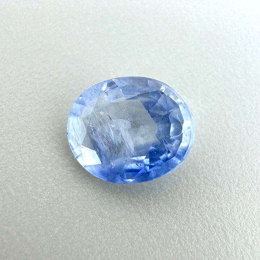 Pale Blue Hues Sapphire Oval 0.8 Ct