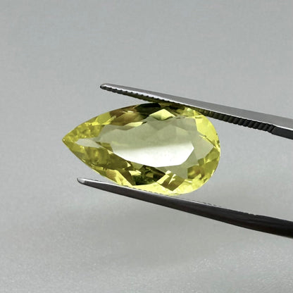 Vibrant Lemon Quartz Pear 6.48 Ct
