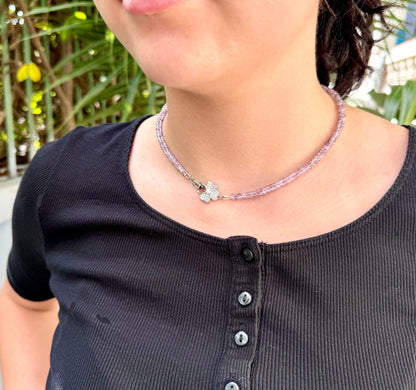 Fine Amethyst gemstone bead necklace