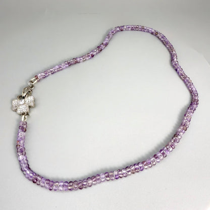 Fine Amethyst gemstone bead Necklace