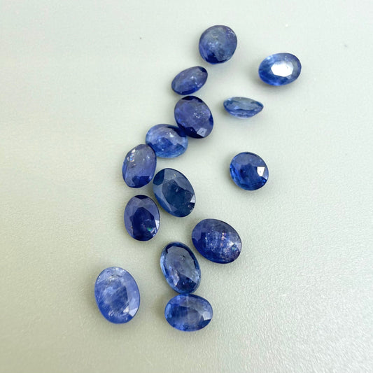 Blue Sapphire Lot Oval 6.22 Ct