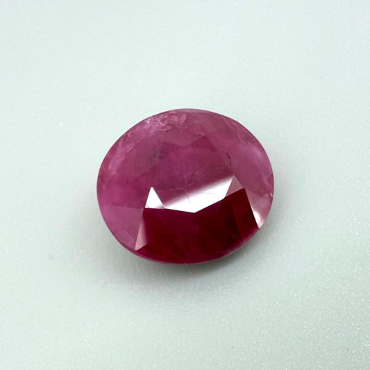 Pinkish Red Ruby Oval 11.94 Ct