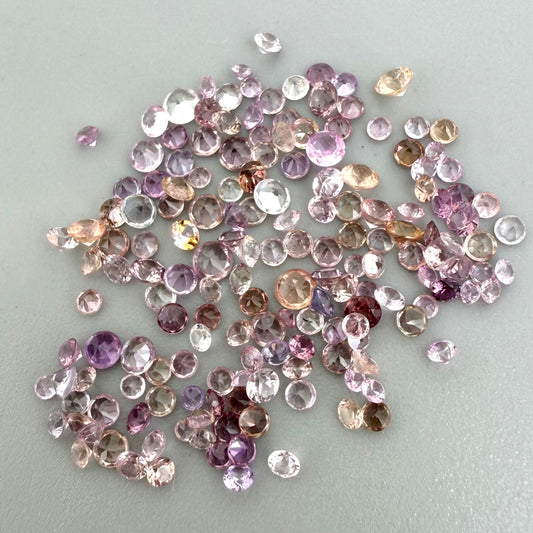 Multi Color (Purple, Pink, White, Rust, Mauve, Orange) Sapphire Lot Round 4.49 Ct