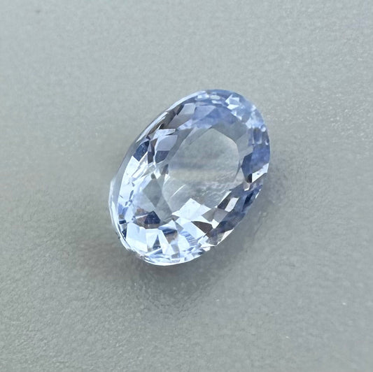 Pale Purplish Blue Hues Sapphire Oval 0.81 Ct
